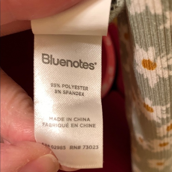 Bluenotes Floral V-Neck Long Sleeve Top - Green - Picture 9 of 12